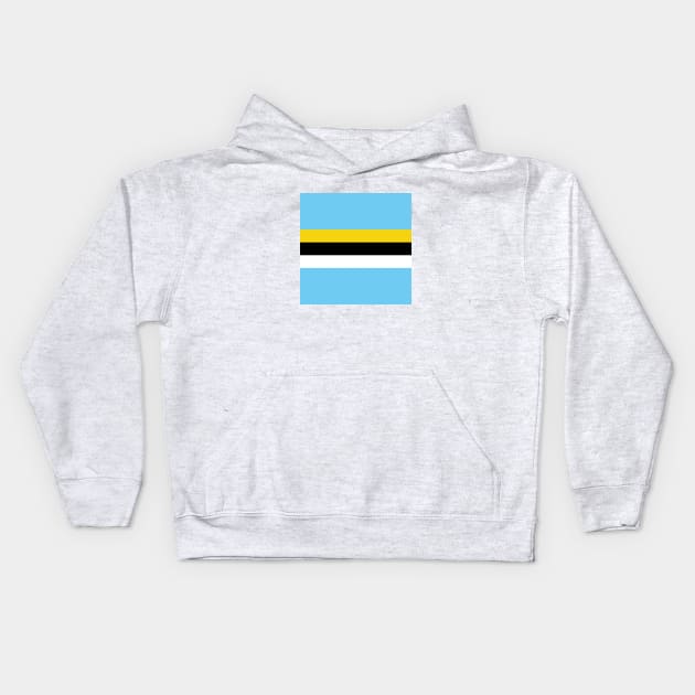 St Lucia Color Block - Blue Yellow Black White Kids Hoodie by IslandConcepts